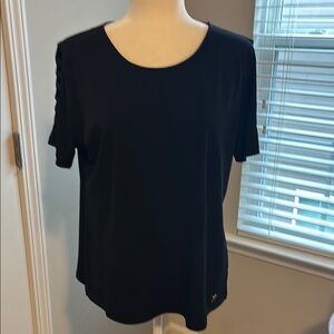Classic Black Short Sleeve Women's Top
